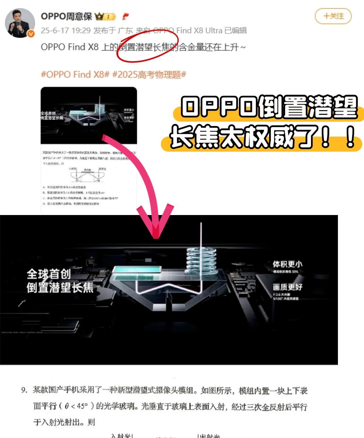 很难不怀疑这出卷老师是O粉
从演示图例来看，OPPO的这项技术也确实挺牛的，创新