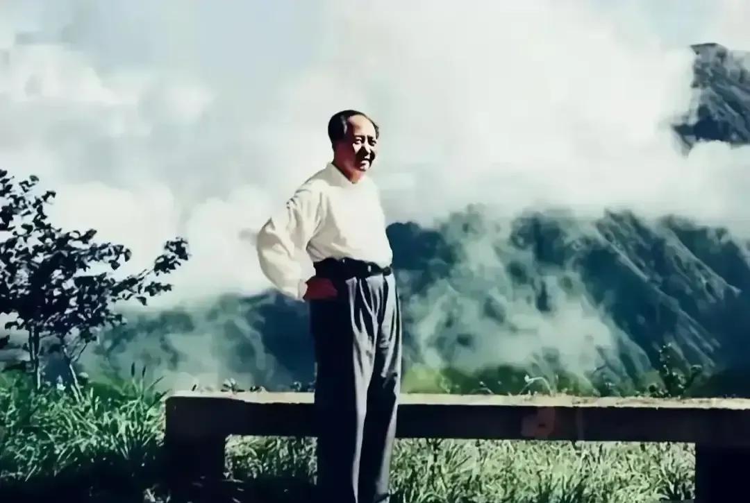 毛主席诗词
七律·登庐山
毛泽东
一山飞峙大江边，
跃上葱茏四百旋。
冷眼向洋看