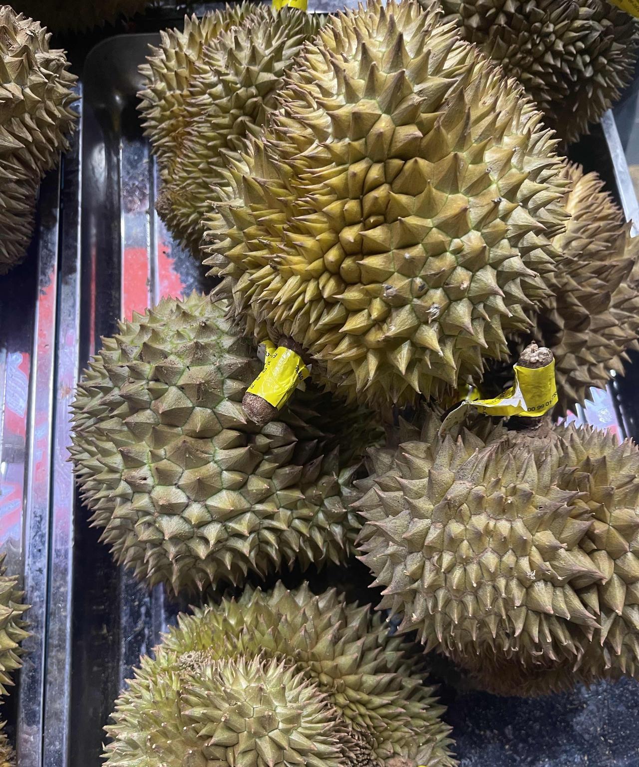金枕榴莲怎么选择？
1. 看外形：选圆润饱满、鼓包明显的“狼牙棒”果形，青黄色最