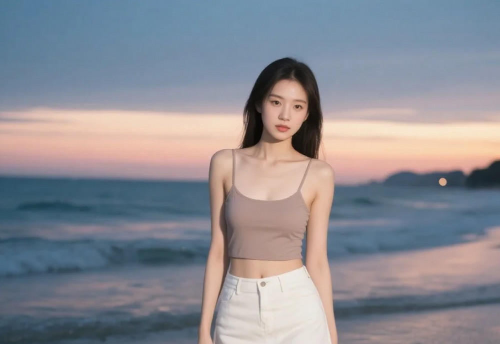 她的笑容如同夏日骄阳，炽热而迷人