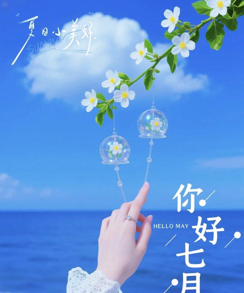 给六月一个温柔的拥抱，
给七月一个坚定的眼神。
愿以后的时光，一切顺遂，皆得所愿