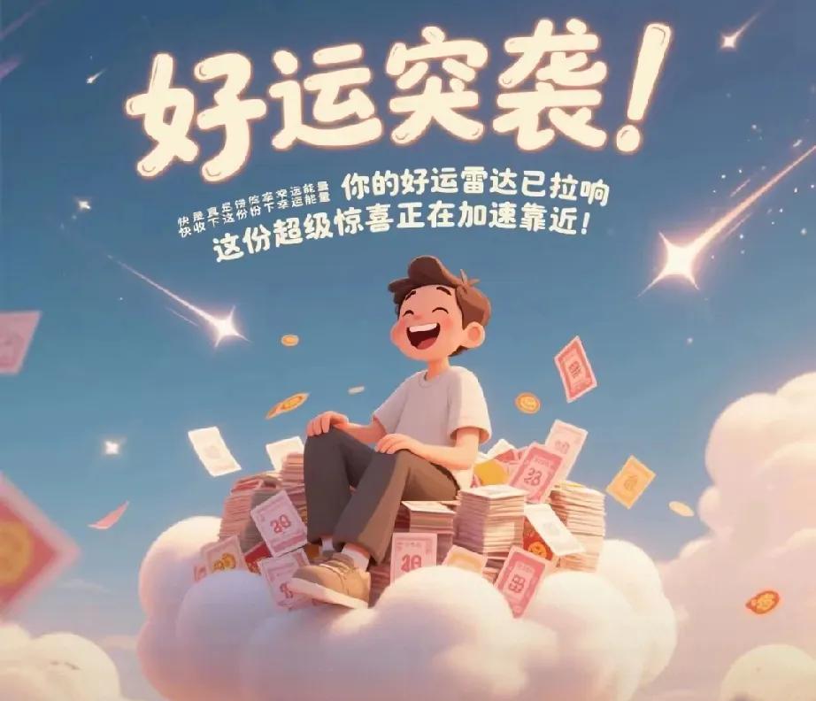 好运突然来袭！
你的好运雷达已然拉响警报，一份超级惊喜正风驰电掣般向你靠近！
赶