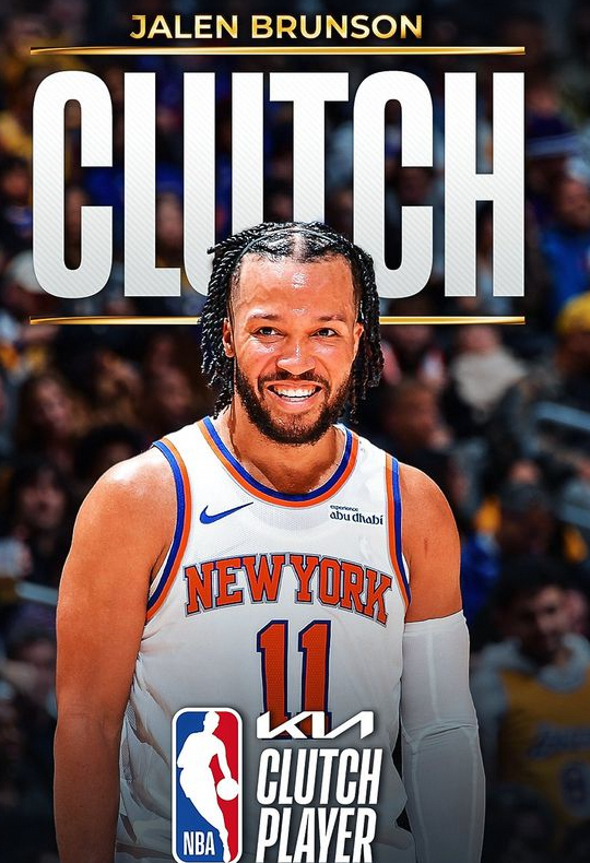 布伦森当选NBA最佳关键球员 库里詹姆斯排名靠后