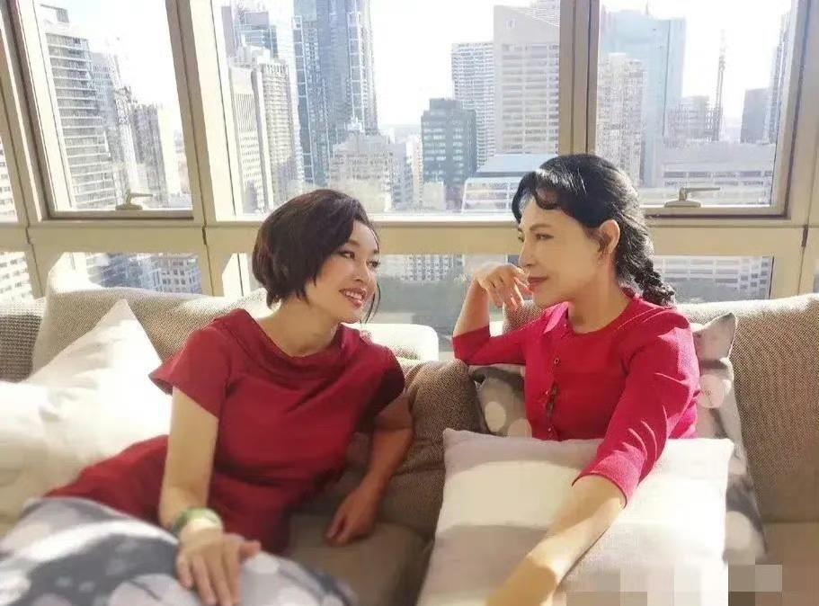 刘晓庆与亲妹妹合照，看着比妹妹还年轻！