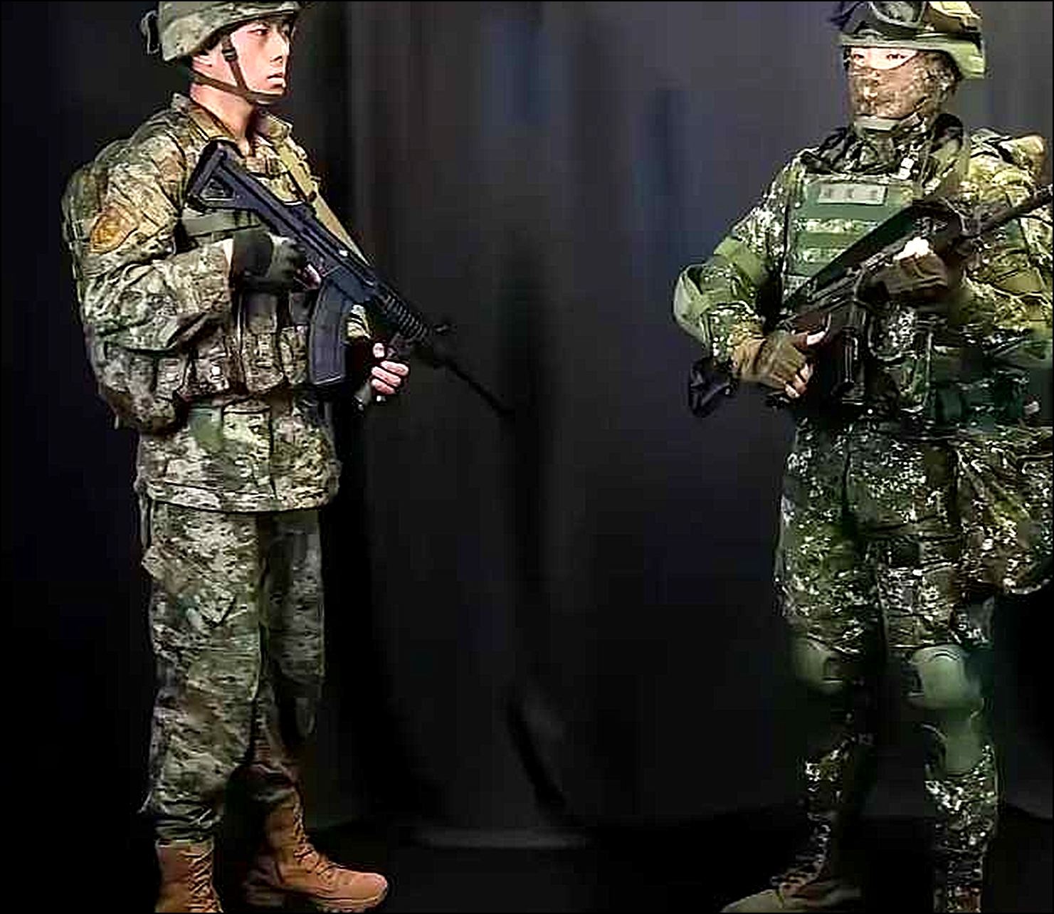 单兵作战服对比，哪边显得更高档？