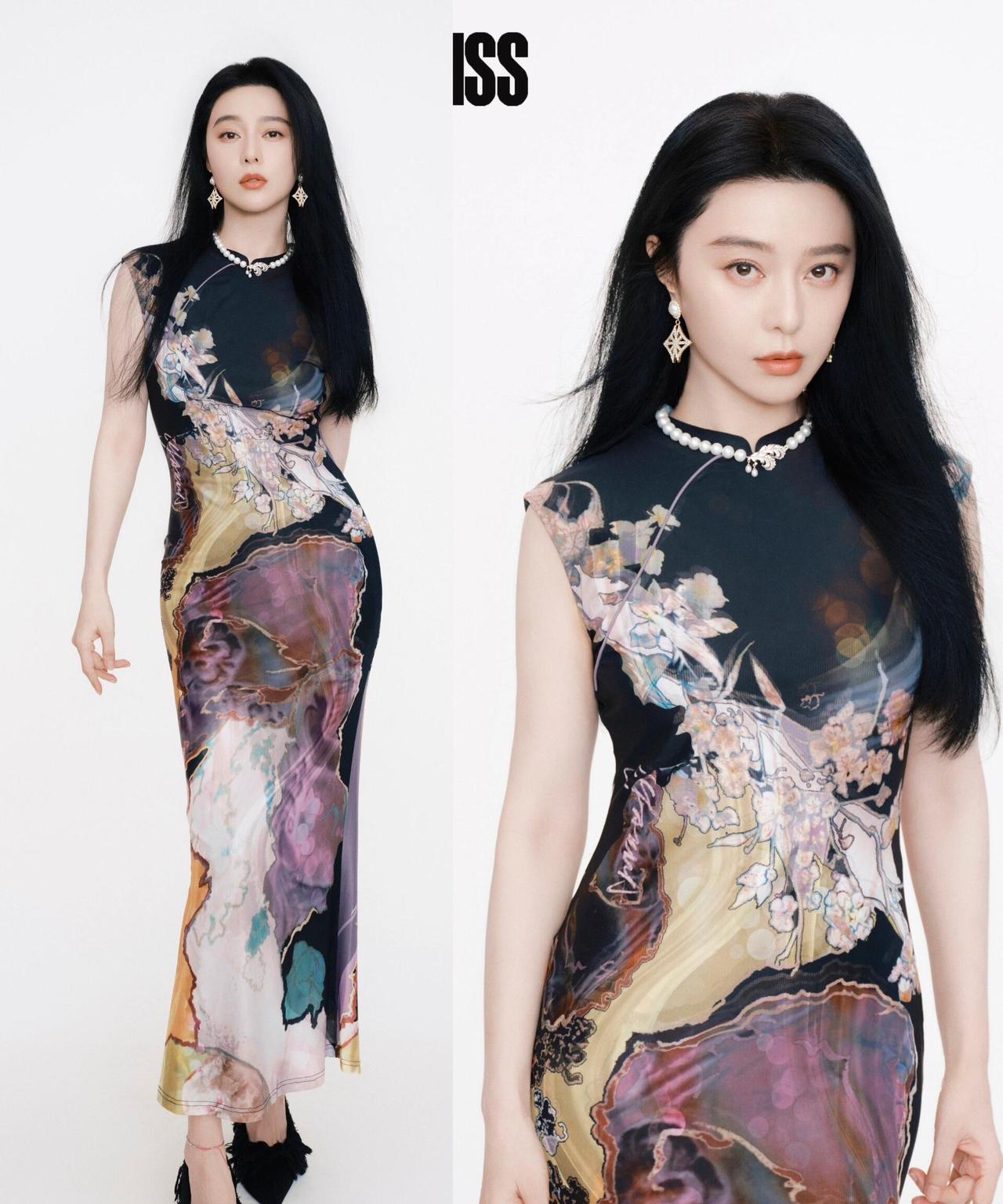 这条百元旗袍好看！
这件旗袍采用撞色的设计,流动的色块很有国画泼墨的感觉，上面还