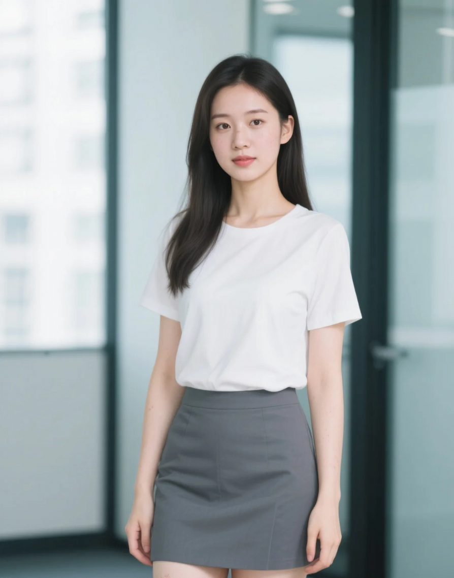商务氛围中，亲和上班族美女的温馨涟漪