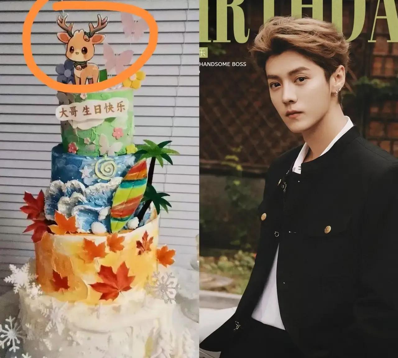 鹿晗生日排面拉满！蛋糕细节直接破防！
家人们谁懂啊！鹿晗35岁生日蛋糕简直是细节