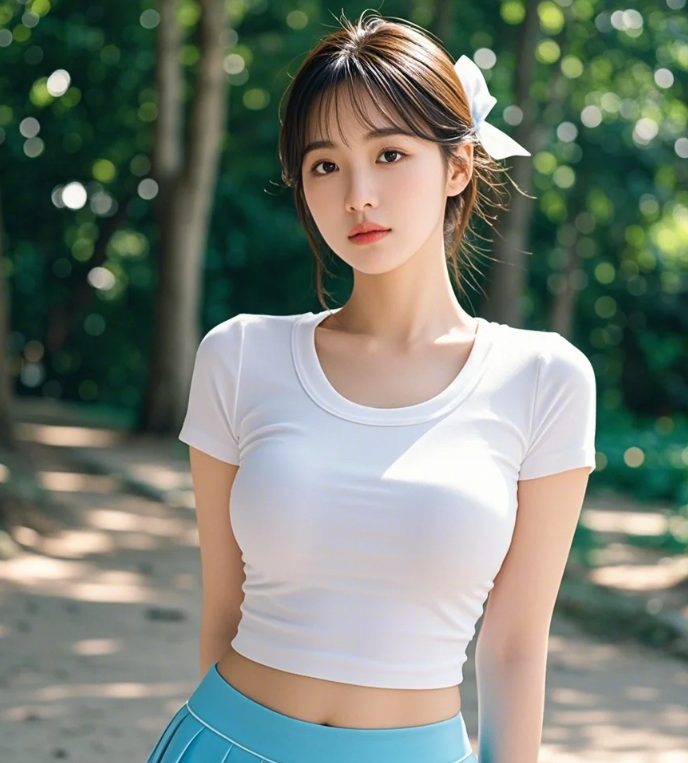 森林氧吧深呼吸，这样的侧颜能治愈你吗？