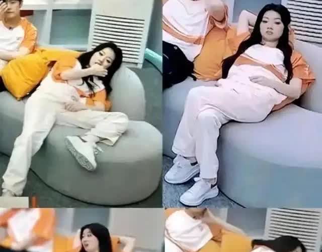 参加《歌手》比赛的单依纯，这是一点也不注意个人形象啊，坐没坐相，镜头前面也一点不