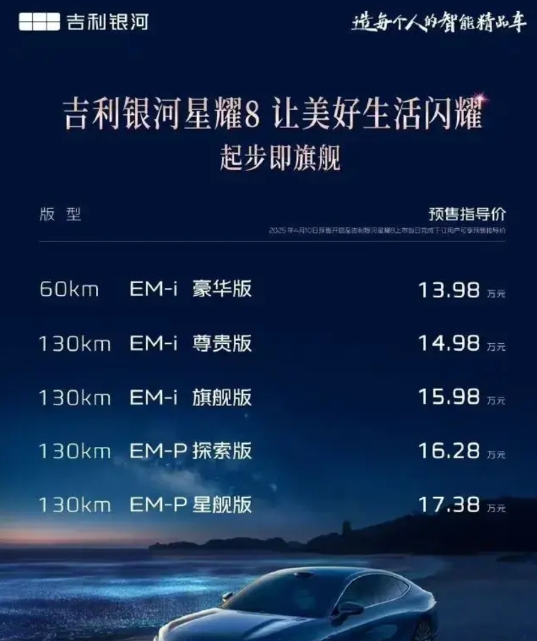 昨天觉得汉L是国产车的极限了

今天星耀8出来，这个13.98万起，才真的是极限