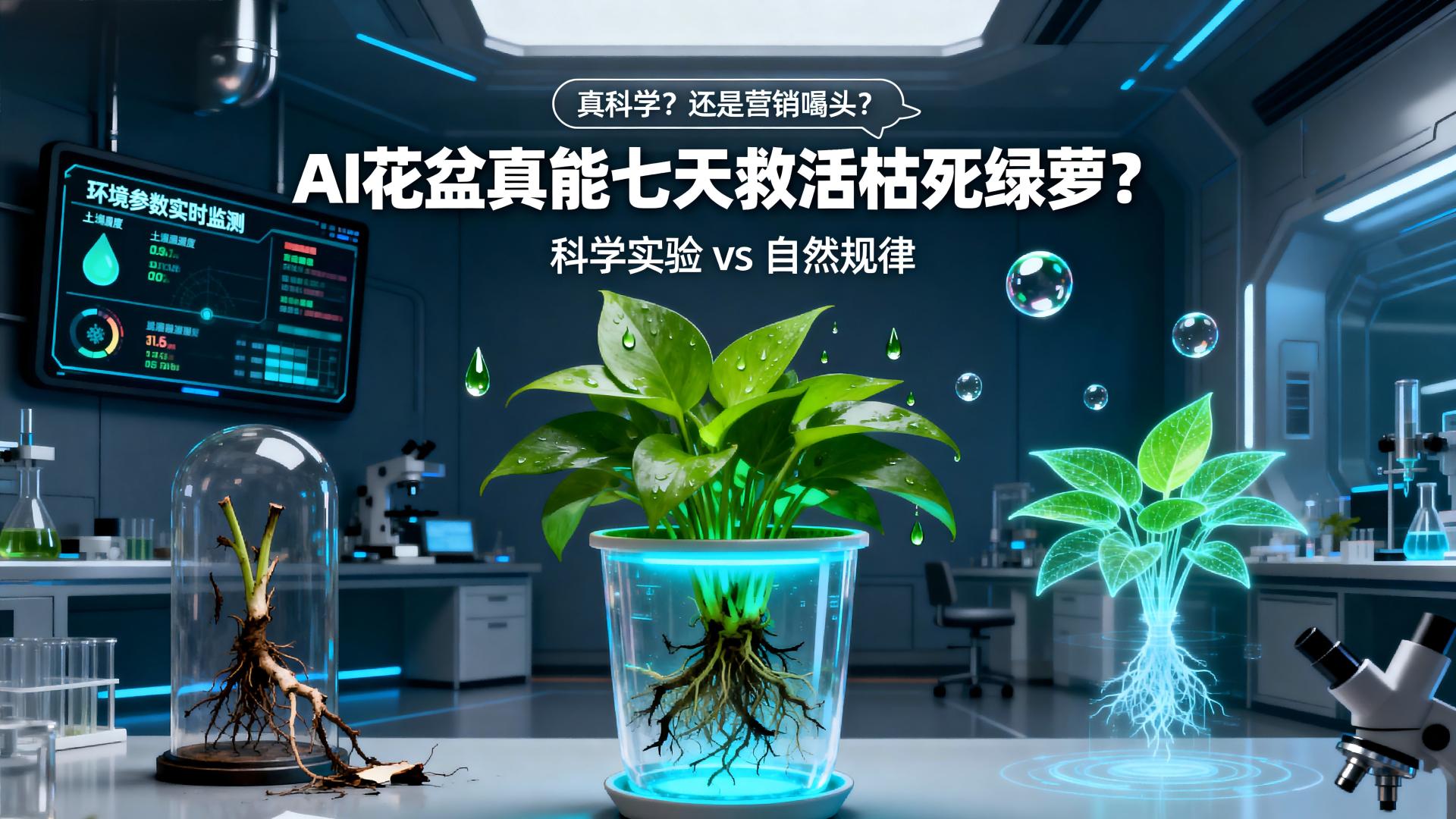 AI花盆真能七天救活枯死绿萝？