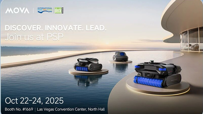 浪涌未来 X MOVA PSP 展会秀肌肉，泳池清洁步入“水下无人机”时代
