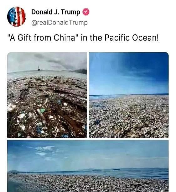 呸，不要脸的东西。
当地时间4月21日，特朗普在社交平台上发文“太平洋上的‘中国