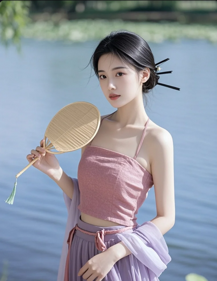 她吟诗时的声音，温柔得像湖水