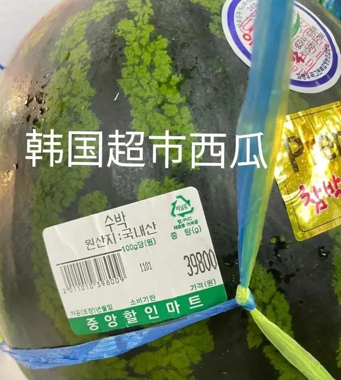 怪不得韩国人说自己吃不起西瓜，一个西瓜40000韩币折算人民币是200多，比咱这