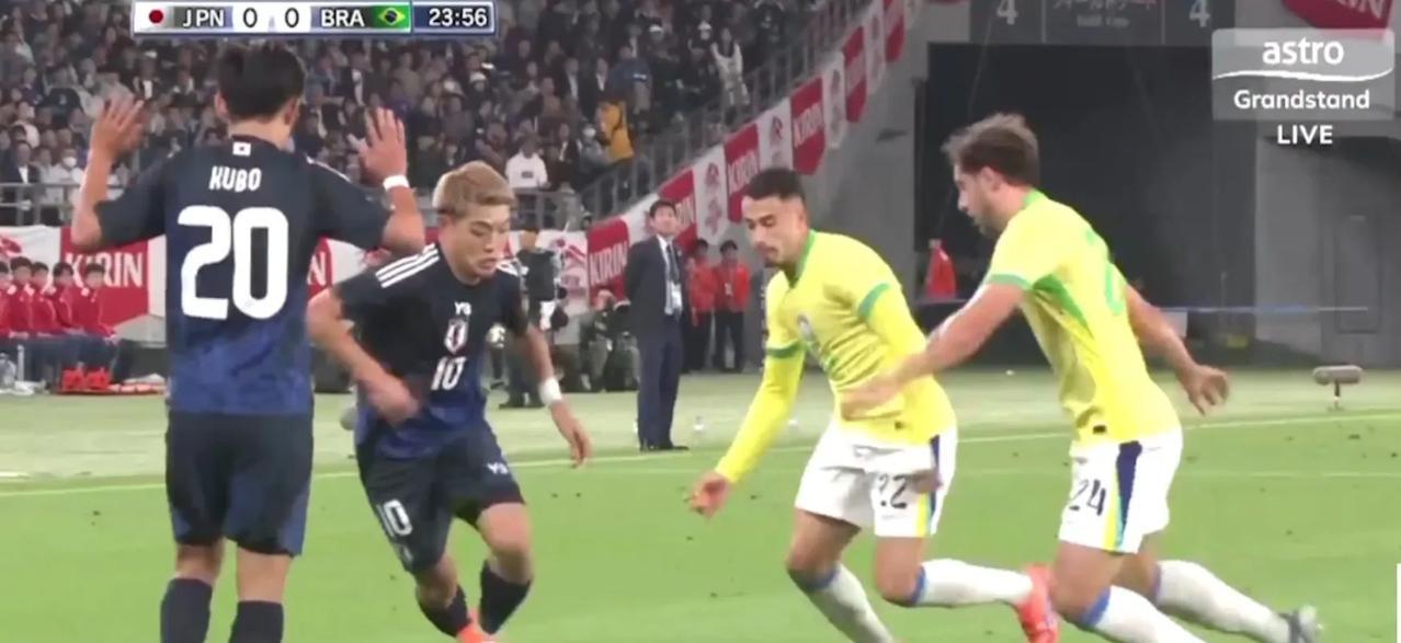 日本队还是不简单，原想到日本队要大败，上半场日本0比2落后巴西，没想到日本队让2