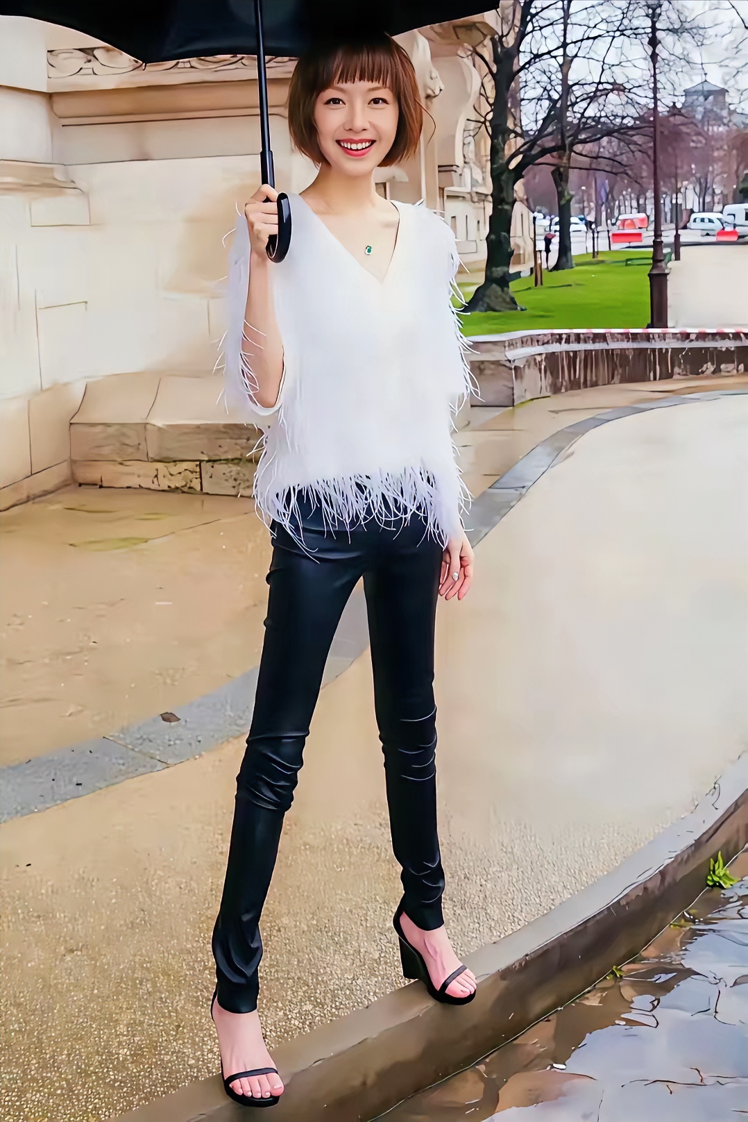 陈鲁豫，164cm，全身就脚丫有肉