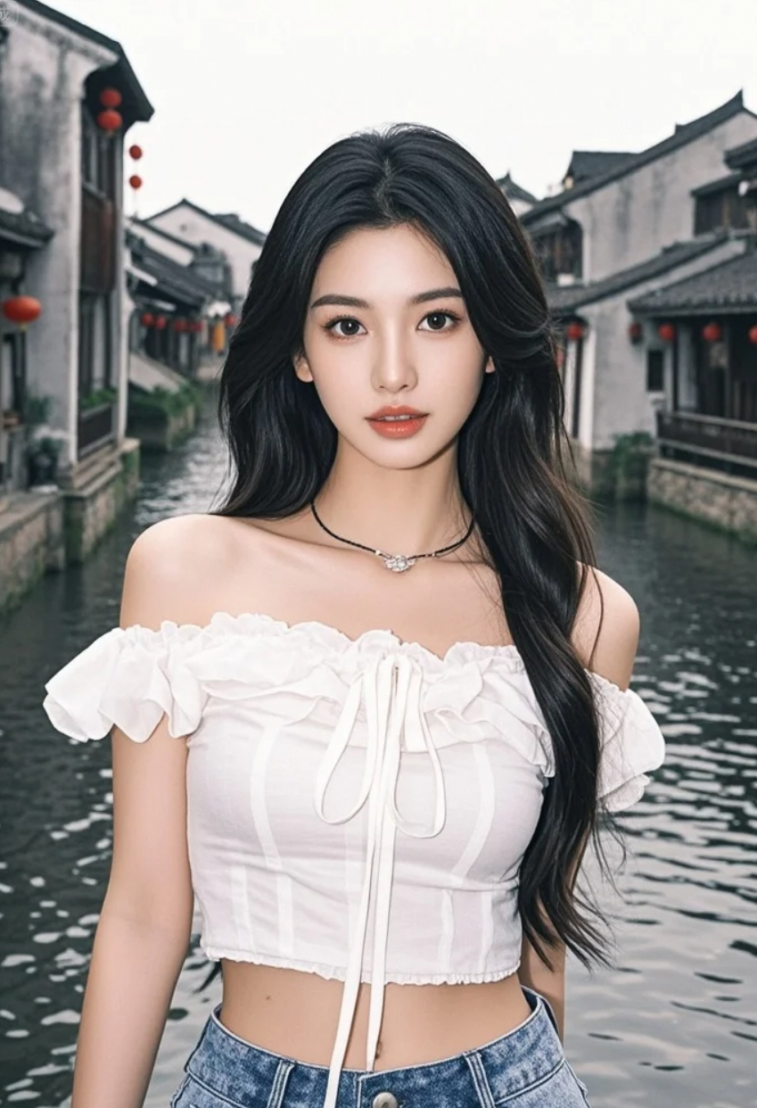 她的裙摆，拂过岁月的痕迹。