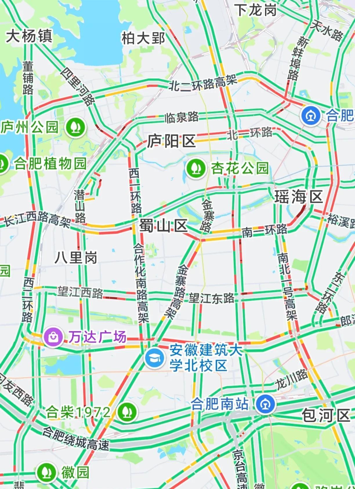 十回看合肥一环路就有十回在堵，特别是南一环，一天不堵。  这令人沮丧的现状并非偶