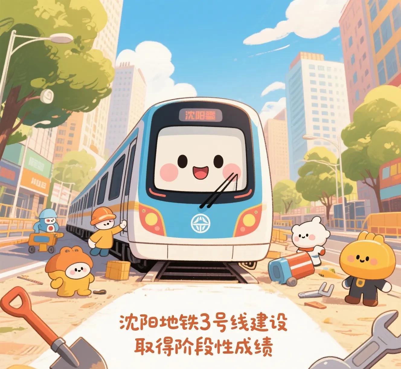 沈阳地铁3号线东段传来好消息！即将全线洞通，车站本月封顶！这标志着沈阳地铁3号线