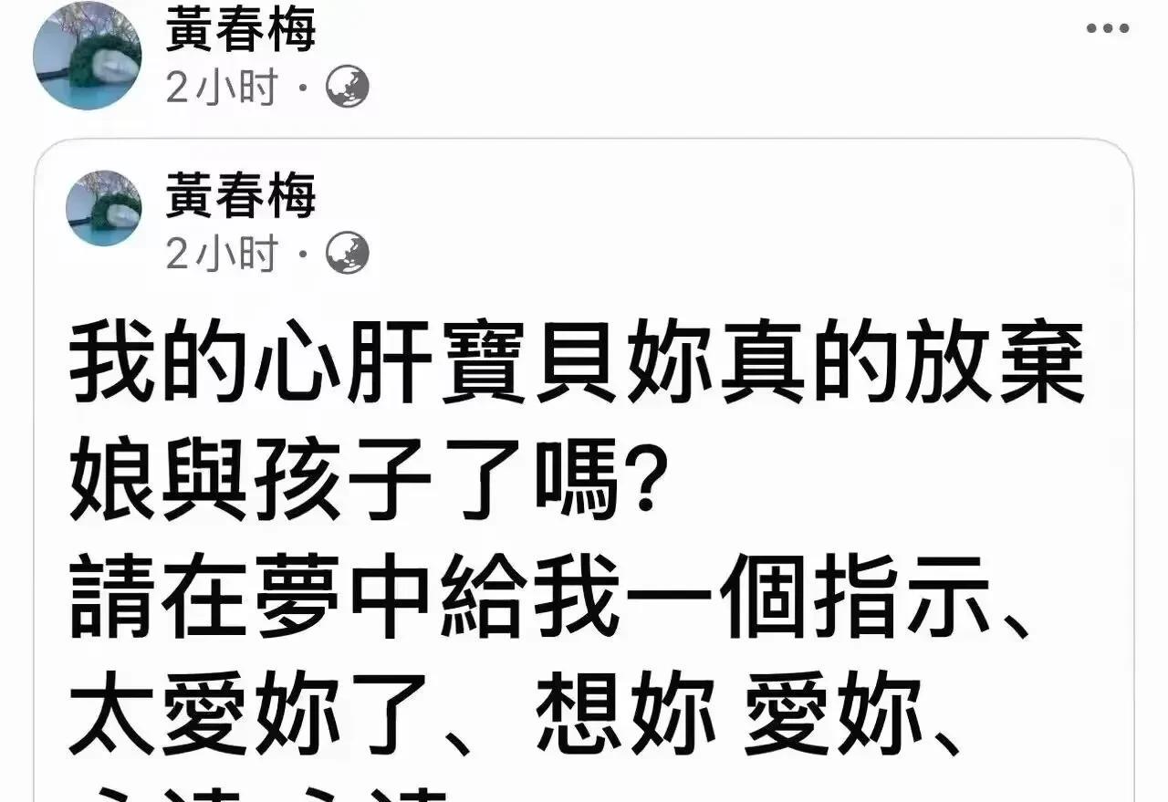 S妈妈又发文了,她说我的心肝宝贝，你真的放弃我与孩子了吗？你在梦中给我一个指示，