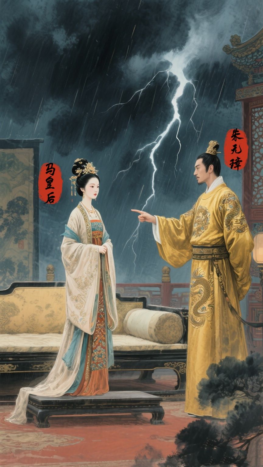 朱元璋：从古至今，后宫不得干政！
马皇后：我调遣军队，不需要兵符！
徐达：娘娘，