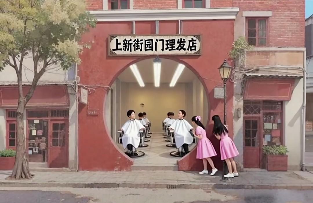 70年代南岸区上新街的园门理发店超有名，还是国营的。这种国营理发店就像时光的宝藏