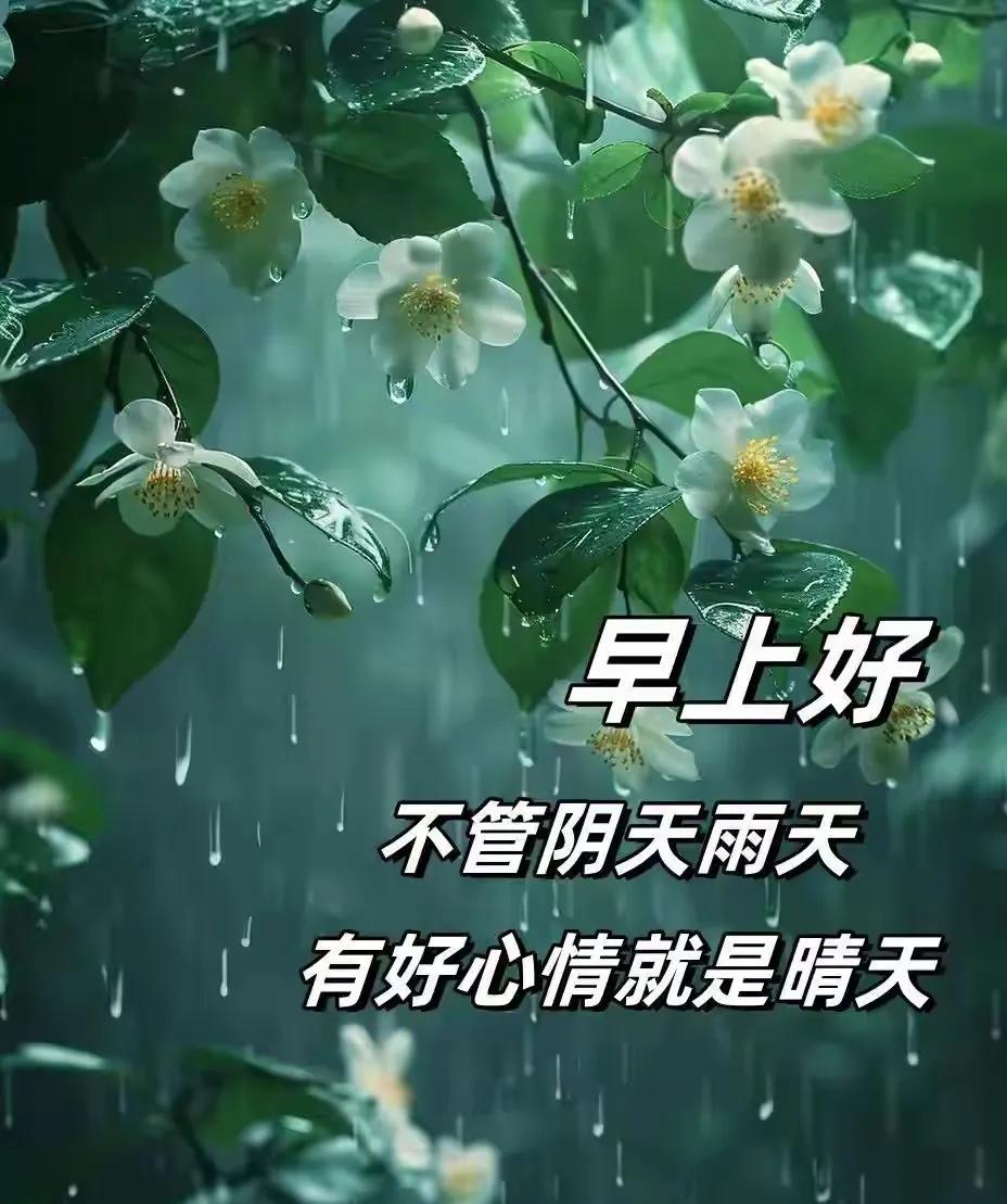  晴来舒畅，
     雨来欣赏。