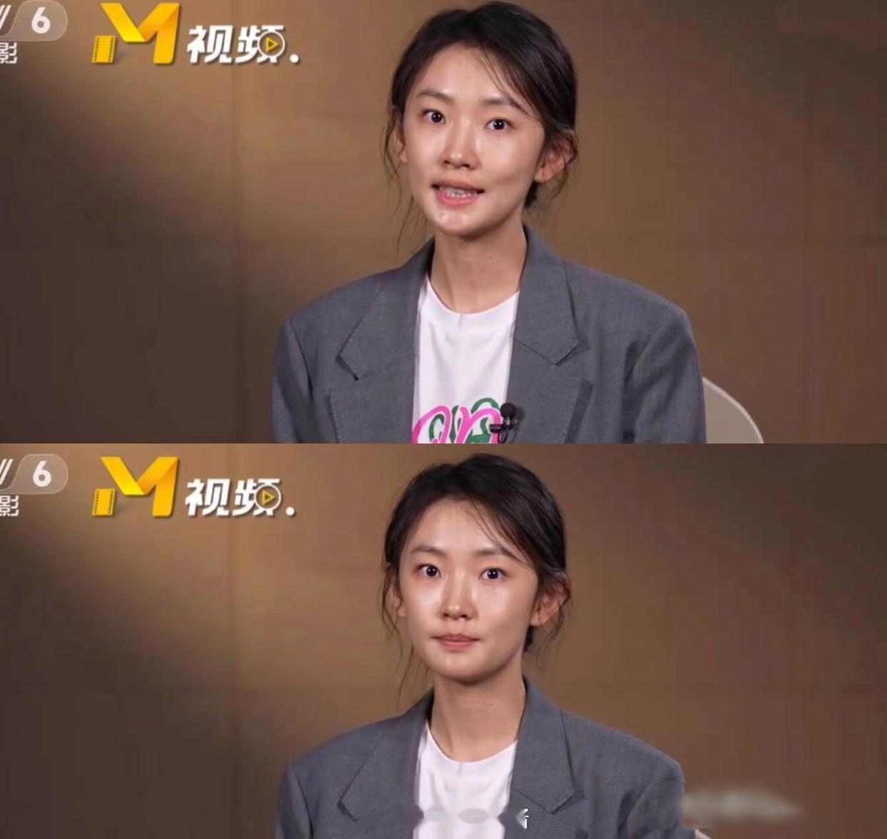 这个才是老实的姑娘，人家说上央视得素颜，她就真的顶着个冒油光的大素脸去了…… ​