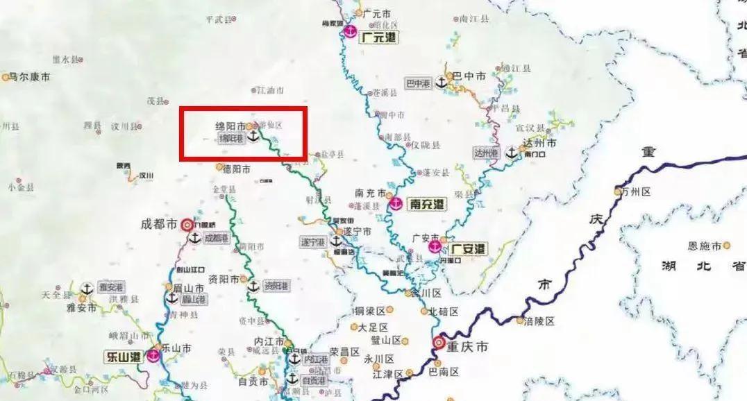 绵阳想要可持续发展，命门就在涪江（航运）
      绵阳在川渝地区，夹在成渝两