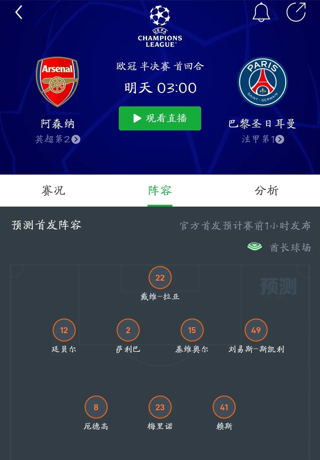 狭路相逢勇者胜，
阿森纳欧冠全力一击！
欧冠比赛打到这个阶段，
所有球队已经没有