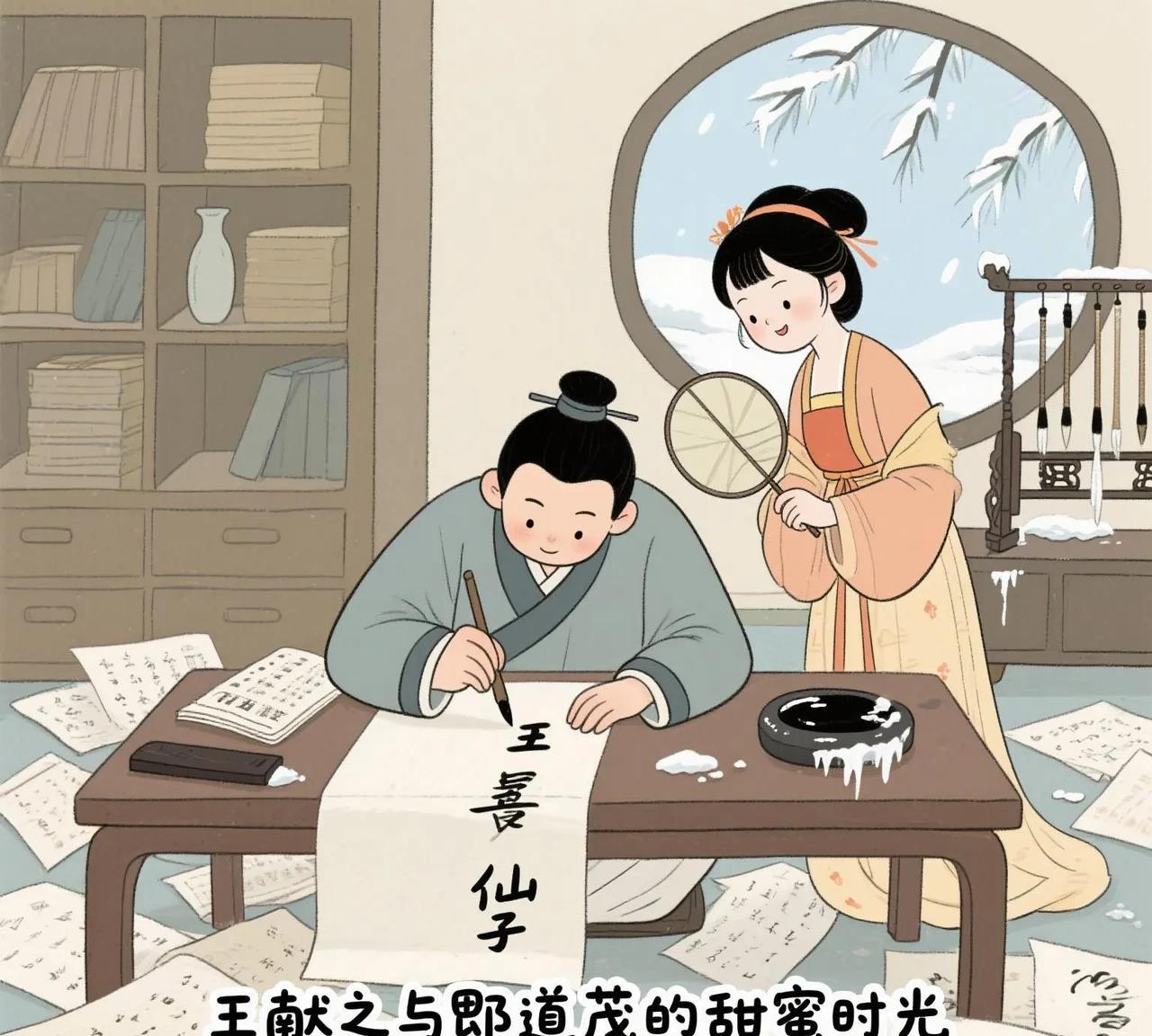书法家王献之被公主逼婚，令他休妻再娶。王献之用艾草烧伤双脚，让自己变成了瘸子，他
