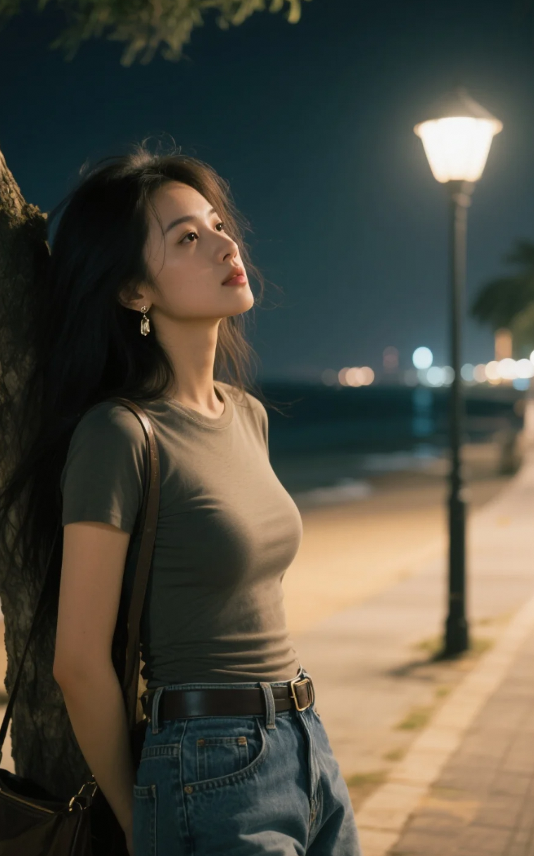 她不需要聚光灯，一盏昏黄路灯就足够