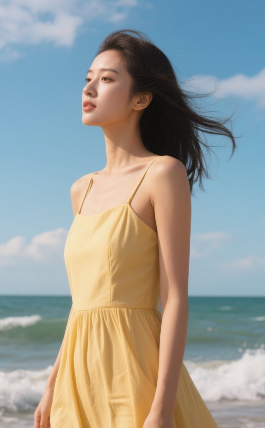 娇俏佳人如画，气质如兰绽放