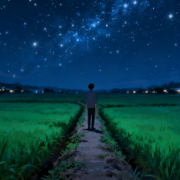 站在田埂看星星