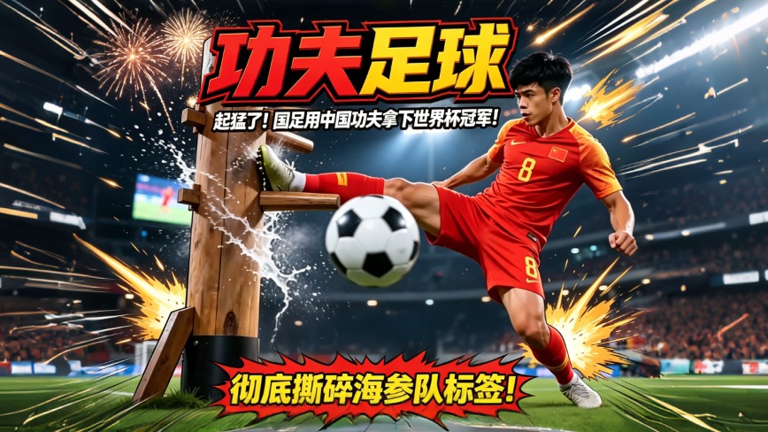 起猛了！中国功夫足球拿下世界杯冠军！国足彻底撕碎海参队标签！