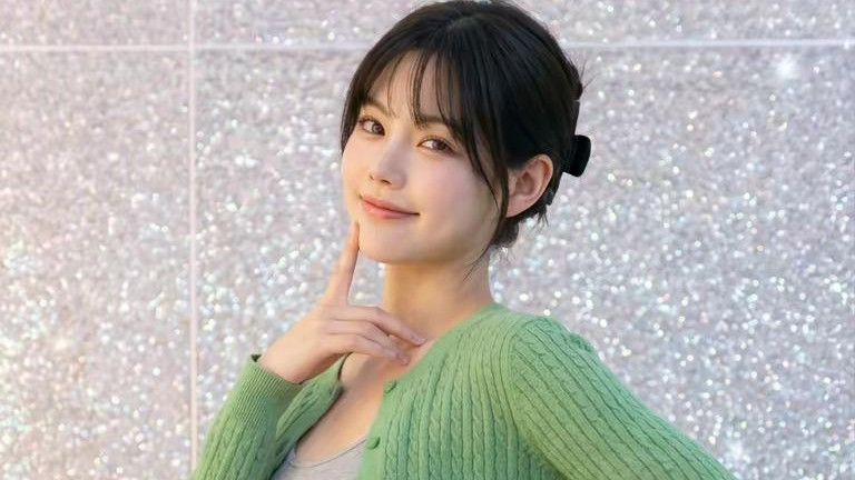 好美啊~精致的脸蛋，时尚氛围感满满