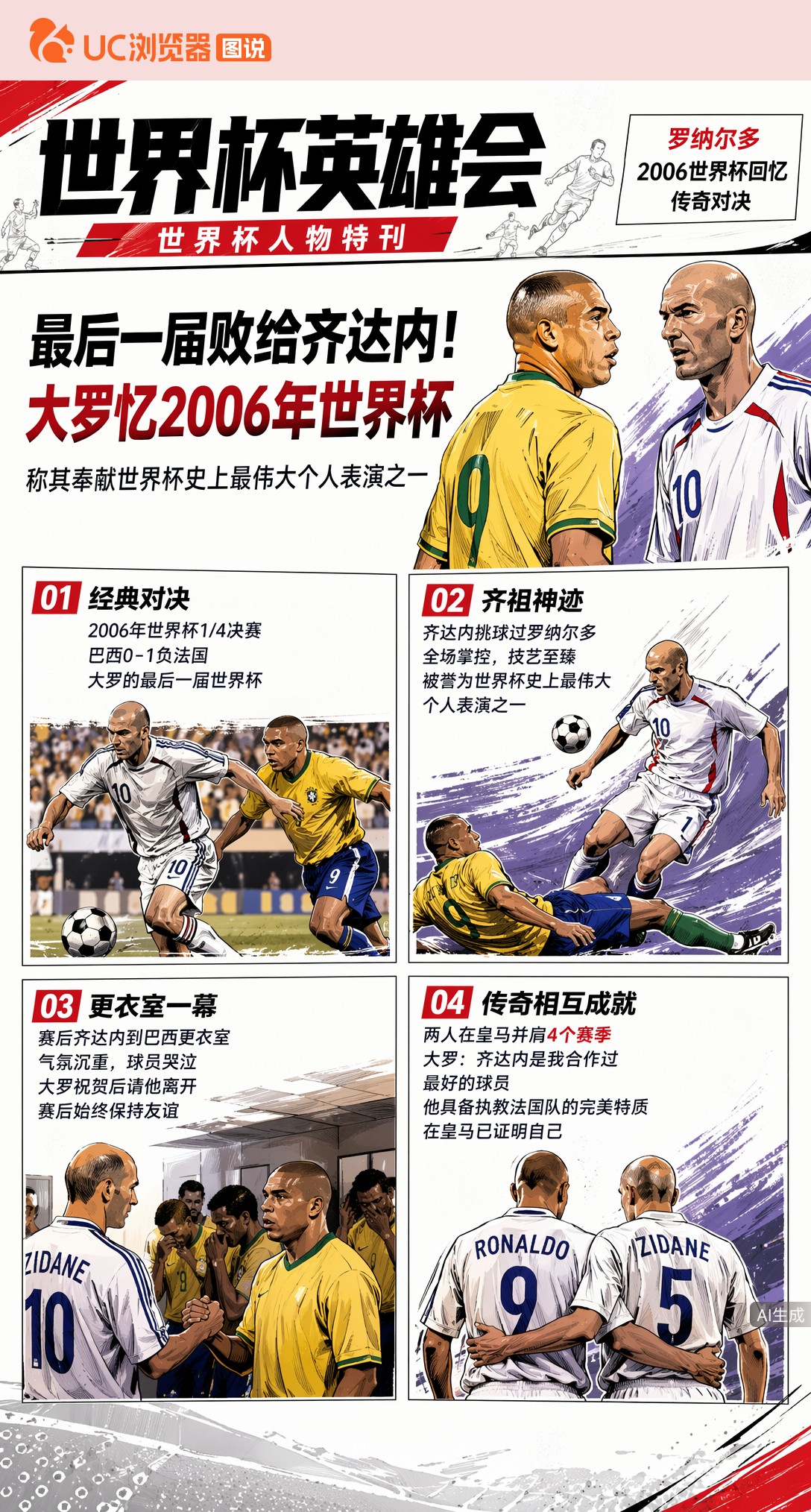 最后一届败给齐达内！大罗忆2006年世界杯：那是史上最伟大的个人表演