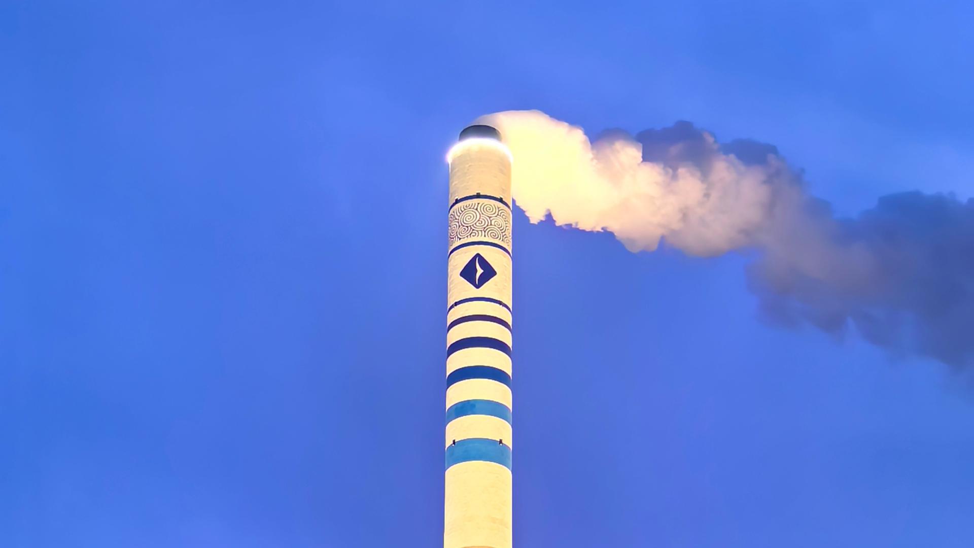 烟囱夜间亮化施工 打造工业夜景地标