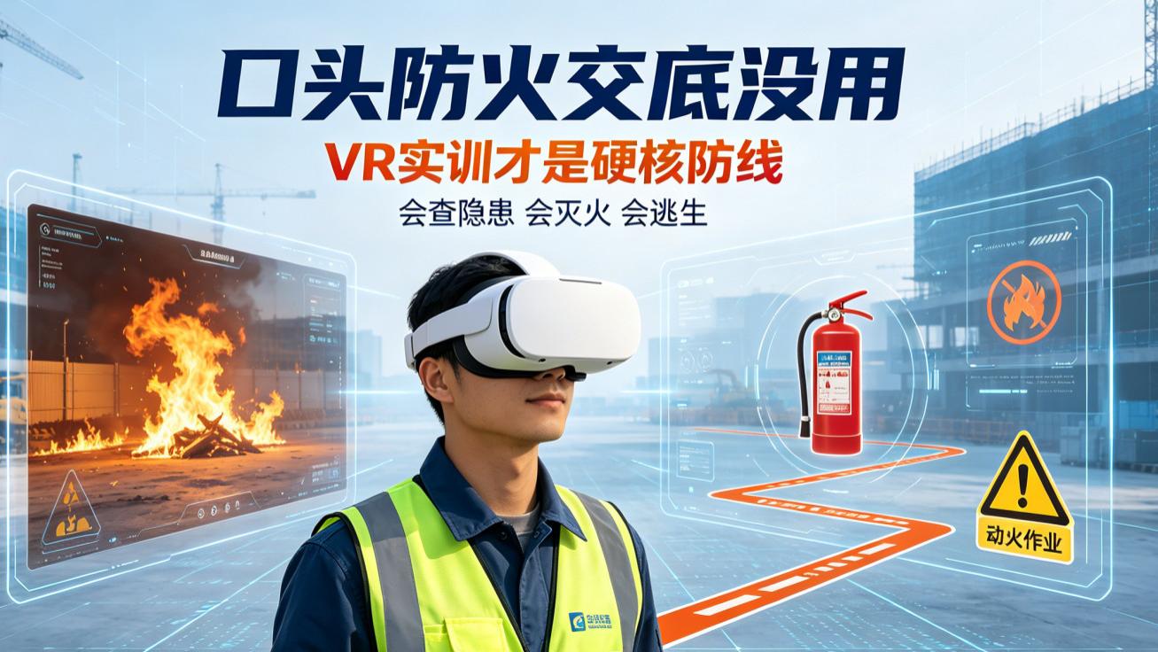 工地失火大多源于违章操作！传统培训流于形式，VR模拟实训筑牢防火防线
