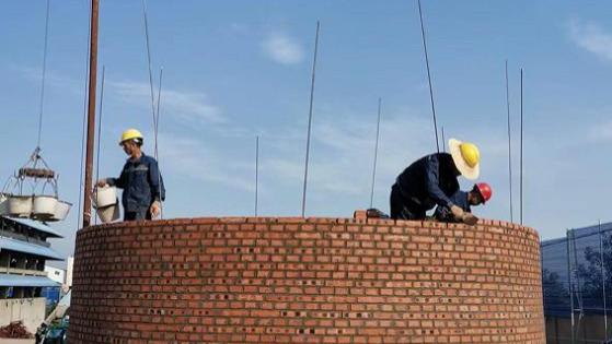 高空60米砖烟囱新建 完善厂区排烟设施