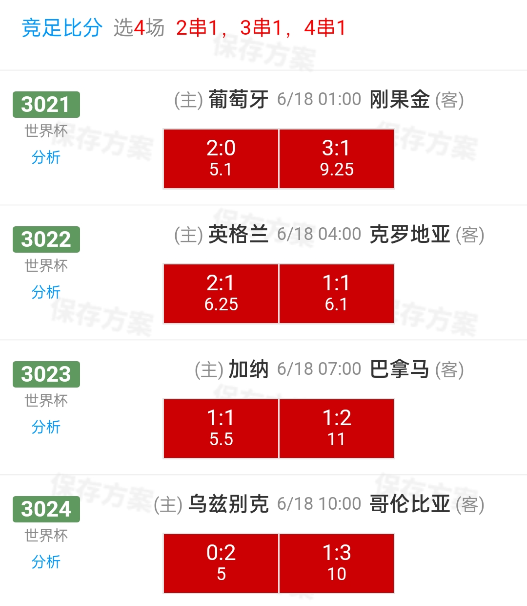 世界杯🏆，今天四场都浅聊一下，葡萄牙🇵🇹vs刚果金🇨🇩葡萄牙胜面大，但
