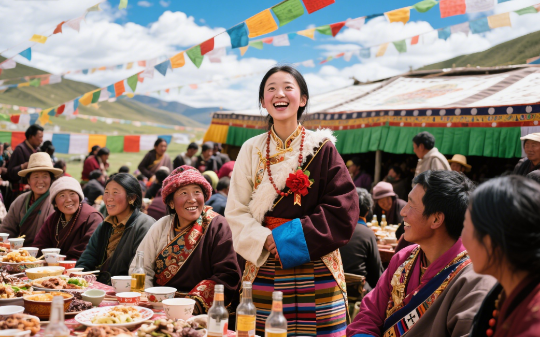 北京一女子到西藏旅游遇到藏族婚宴，随礼900入席，临走被伴郎拦住