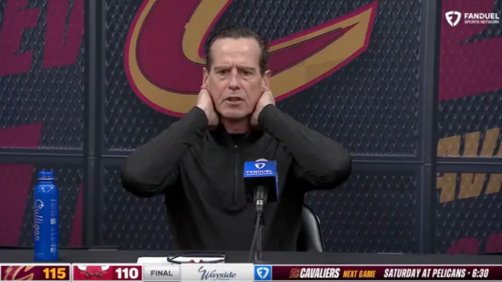 NBA常规赛，骑士115-110战胜公牛。

赛后骑士主帅肯尼-阿特金森接受了记