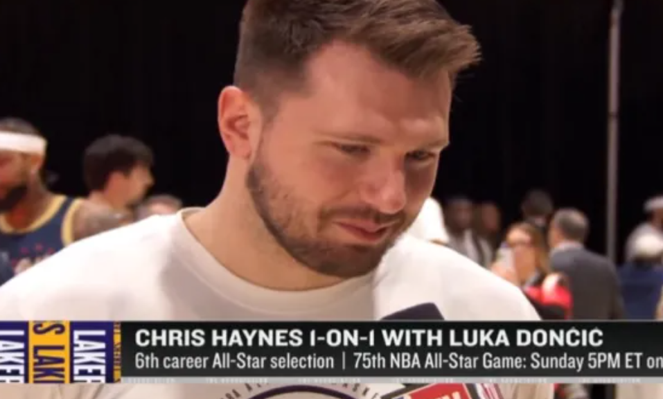 湖人球员卢卡-东契奇在全明星赛前接受了NBA记者Chris Haynes的采访。