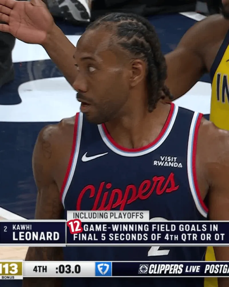 NBA常规赛快船114-113绝杀步行者。

快船官方更新社媒：“数据图表已更新