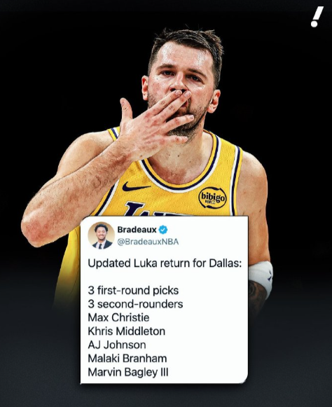 合着到最后，独行侠用东契奇换来了克里斯蒂、米德尔顿、AJ约翰逊、布拉纳姆、巴格利