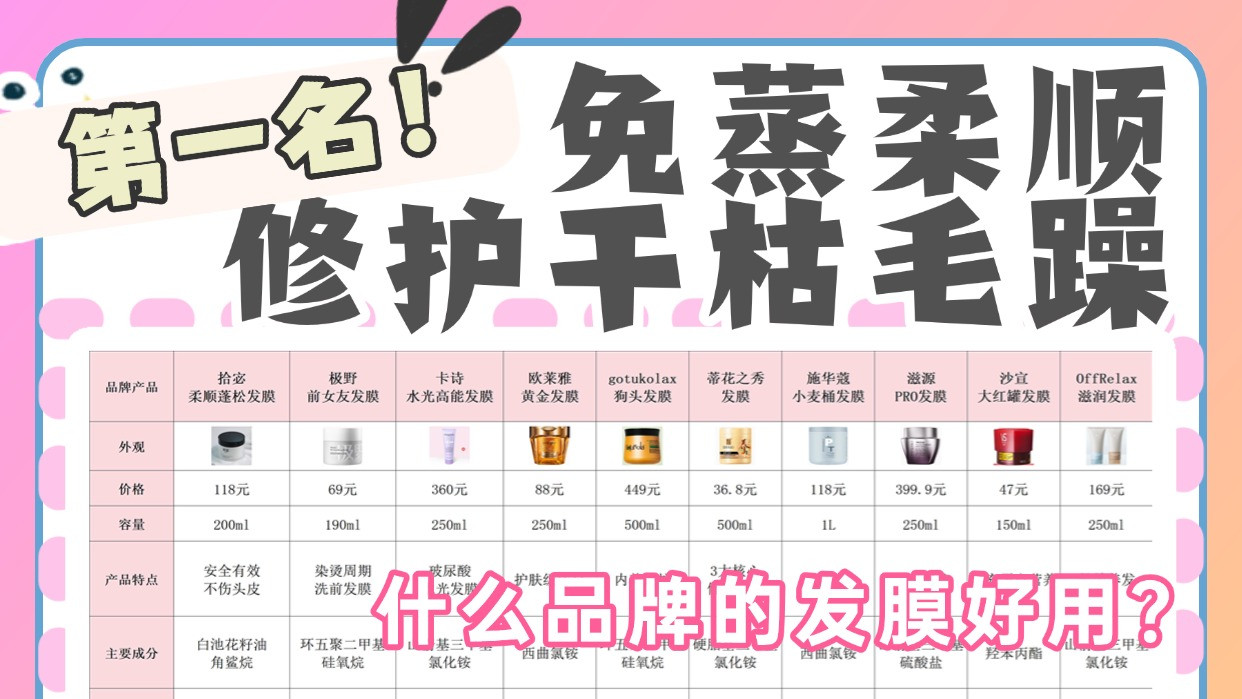 干枯发膜买哪种好？免蒸柔顺修护干枯毛躁第一名！最新避坑指南