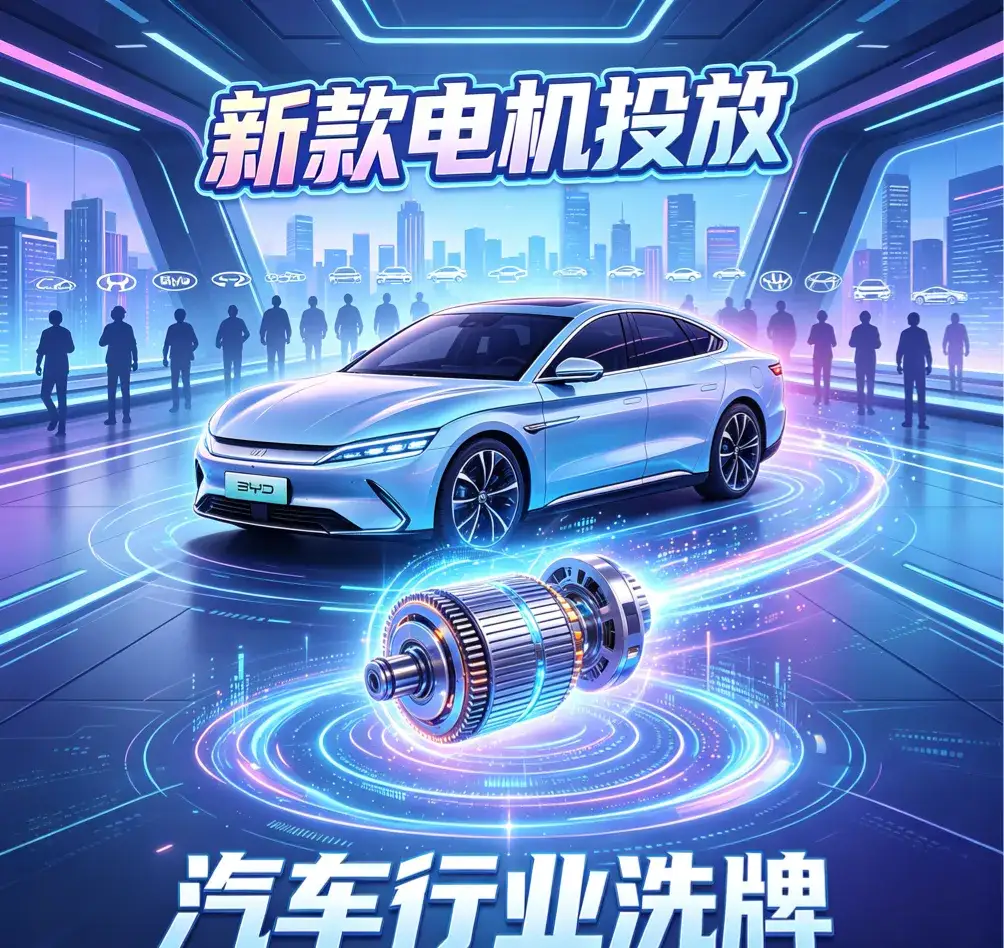 比亚迪放出王炸！全新电机批量装车，堆电池内卷终结，新能源行业迎大洗牌！